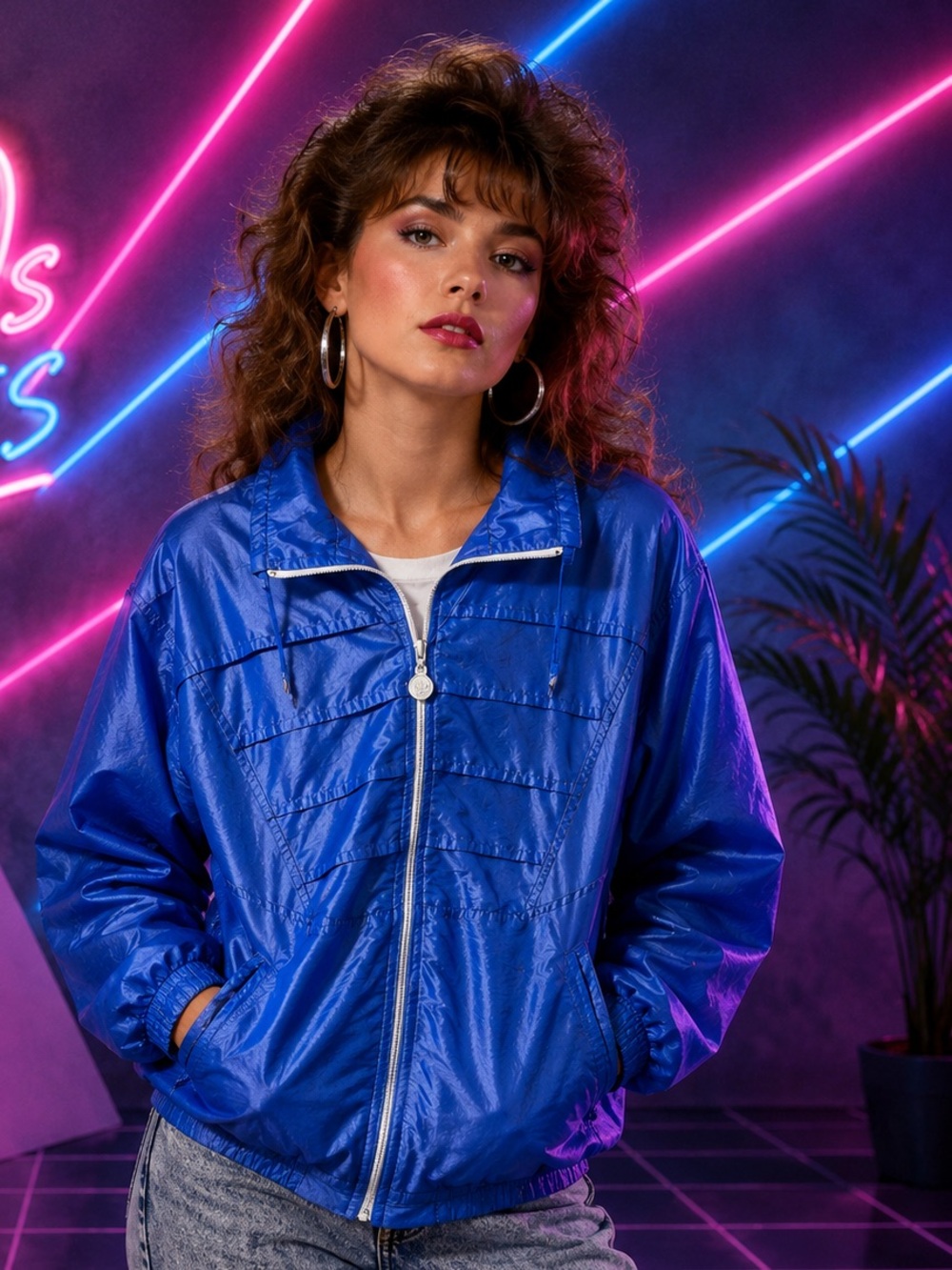 VTG 80s/90s Adidas windbreaker jacket size Large